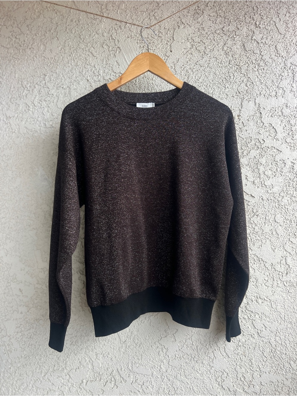 Closed Metallic Chocolate Brown Crewneck Sweater